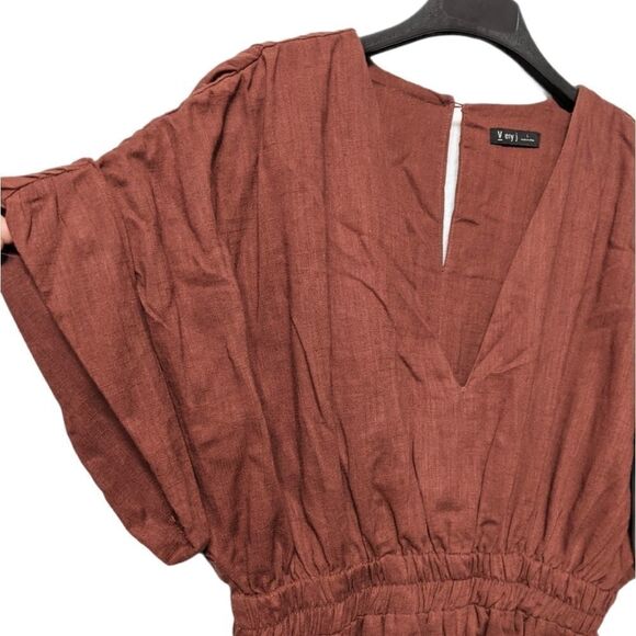 V ERY J Cotton Linen Loose Romper Playsuit L - Picture 4 of 8